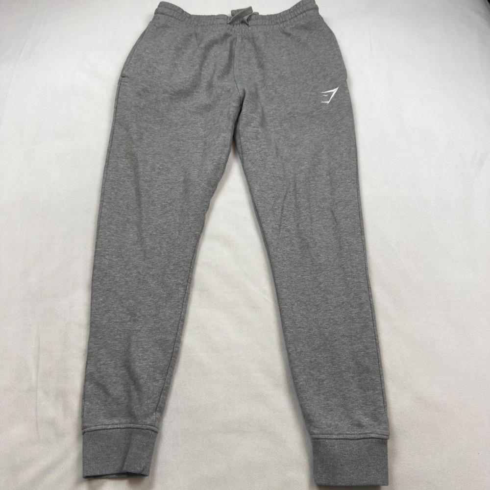 Gymshark Mens‎ Crest Joggers Grey Marl Slim Fit Sweatpants Medium M Training Gym